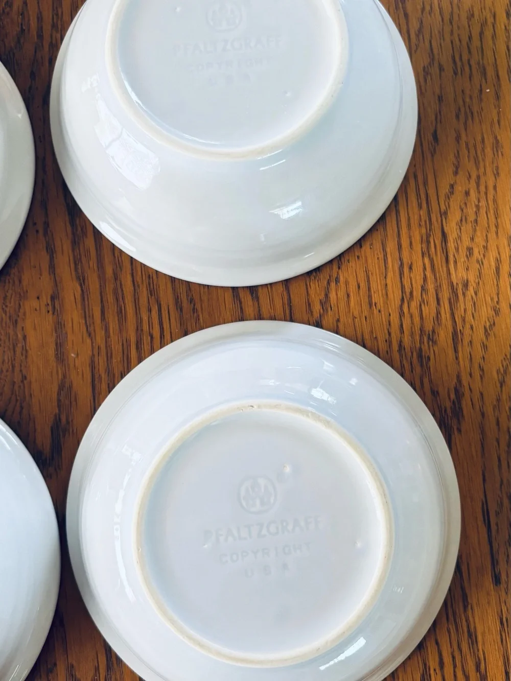 Pfaltzgraff White Porcelain Dessert Bowls - Set of 4 cereal bowls 2 serving bowl